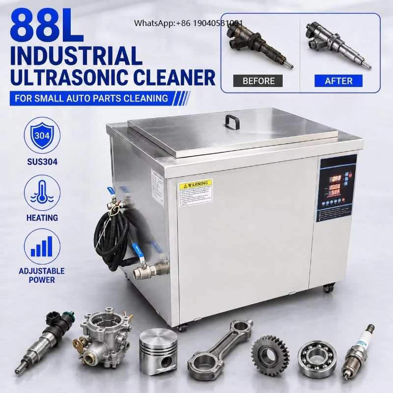 Motorcycle Engine Parts - 88L Ultrasonic Cleaner Machine Parts Washer