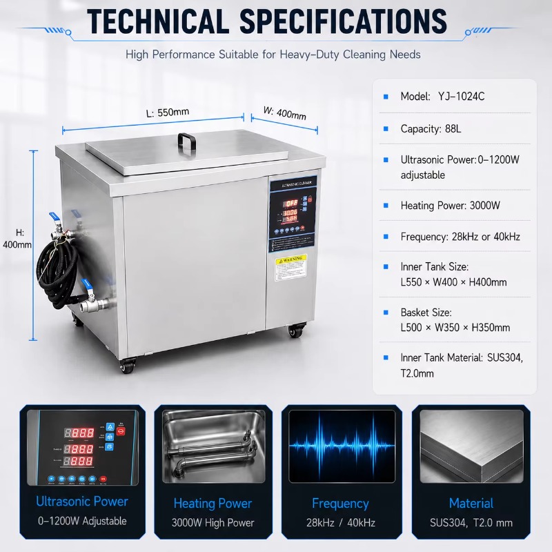 88L Ultrasonic Cleaner Machine - Motorcycle Engine Parts recension och pris